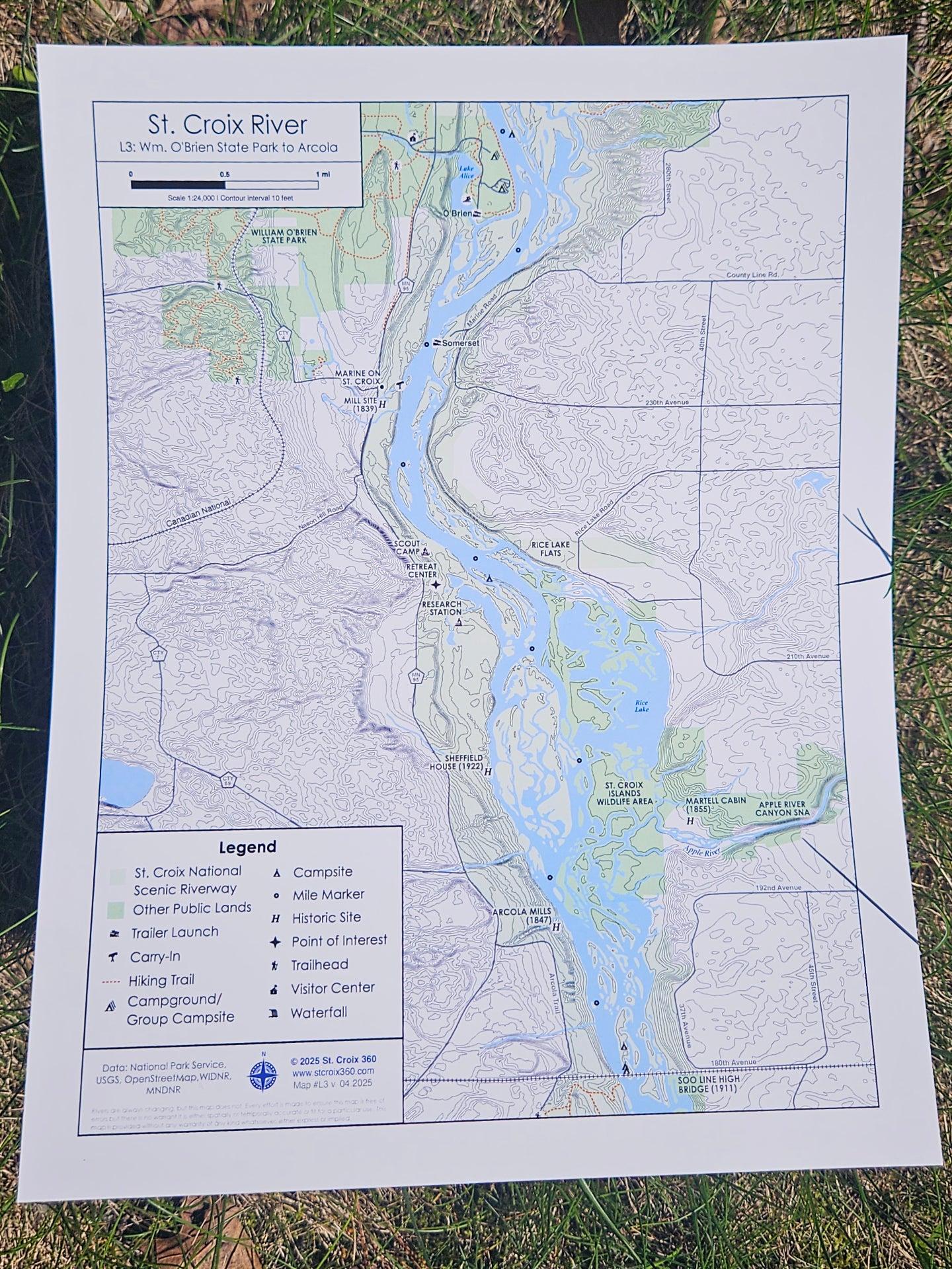 River Map: Wm. O'Brien State Park to Arcola