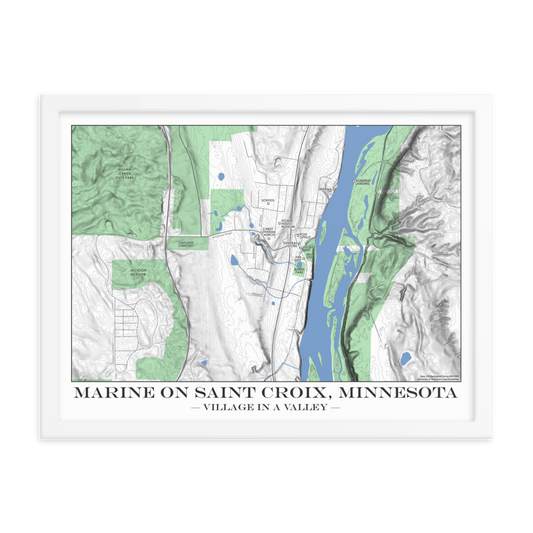 Marine on Saint Croix Framed Map