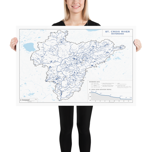 The St. Croix River Watershed Map (Unframed)