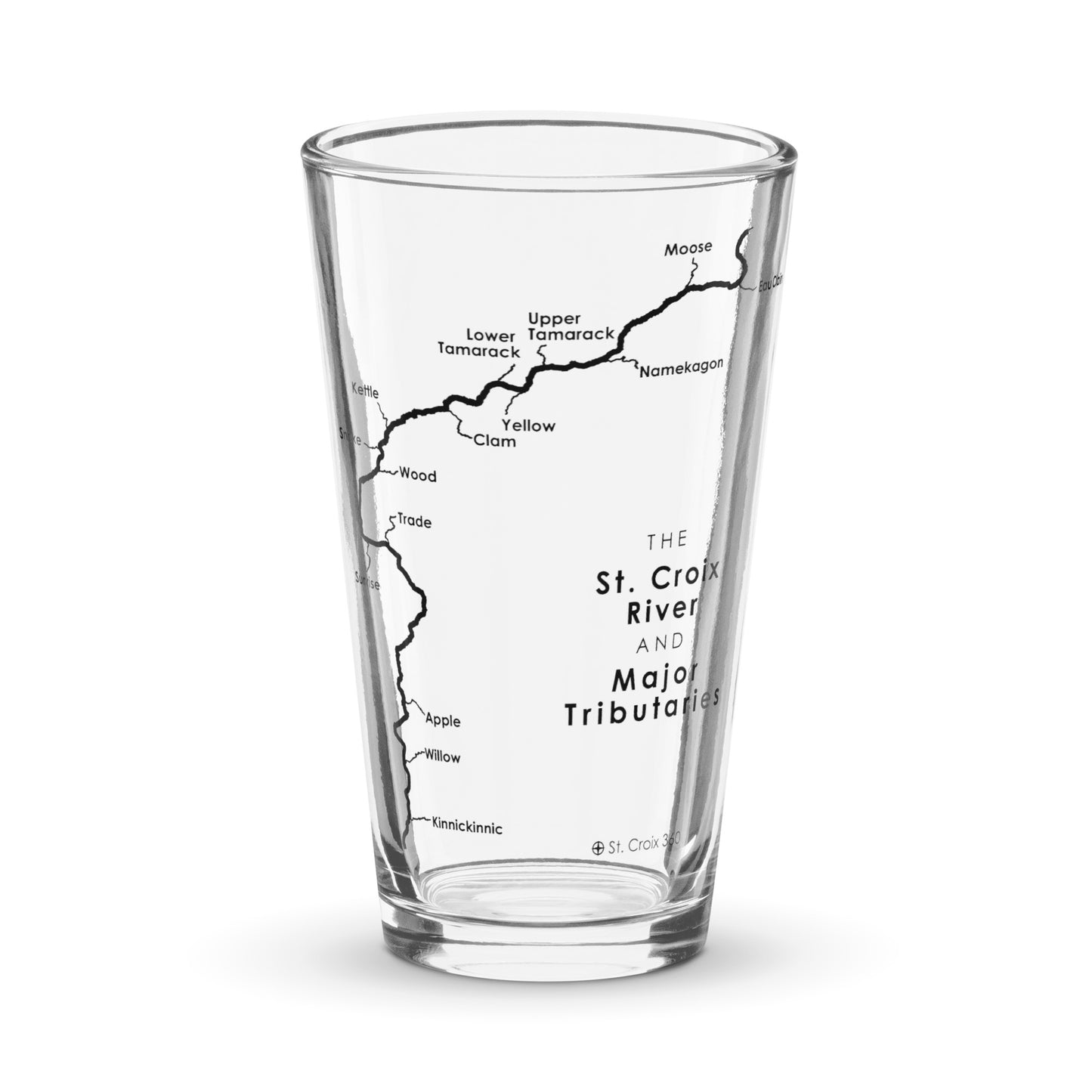St. Croix River and Major Tributaries Pint Glass