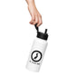 Stainless-steel Water Bottle with a Straw Lid (32oz)
