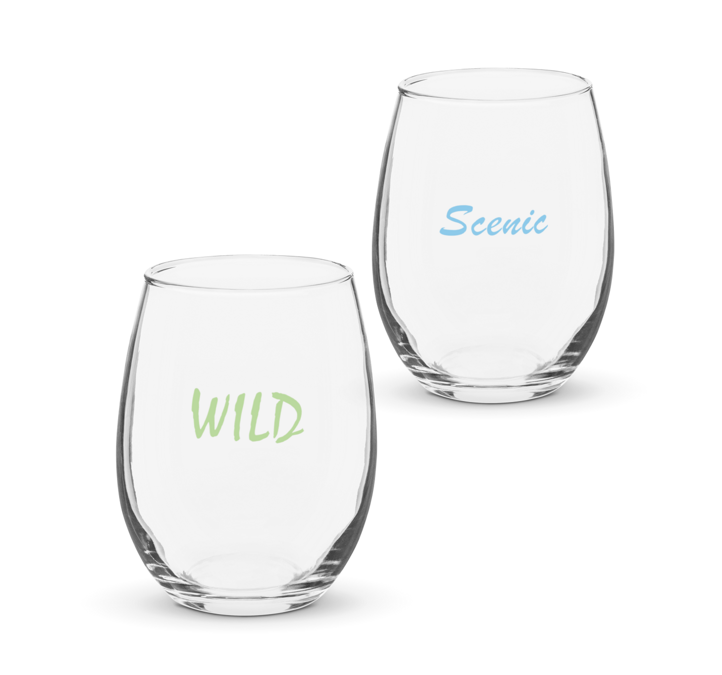 Wild and Scenic wine glasses